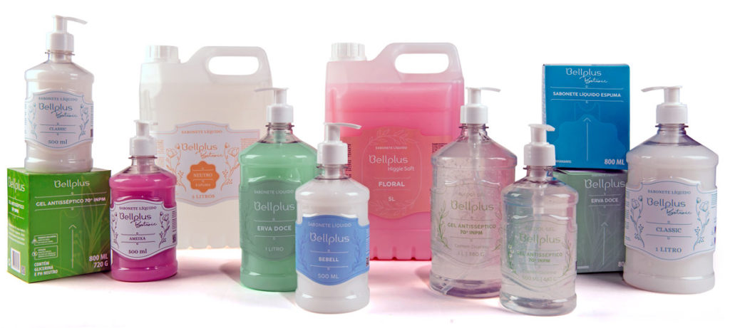 Família de sabonetes Líquidos Bellplus